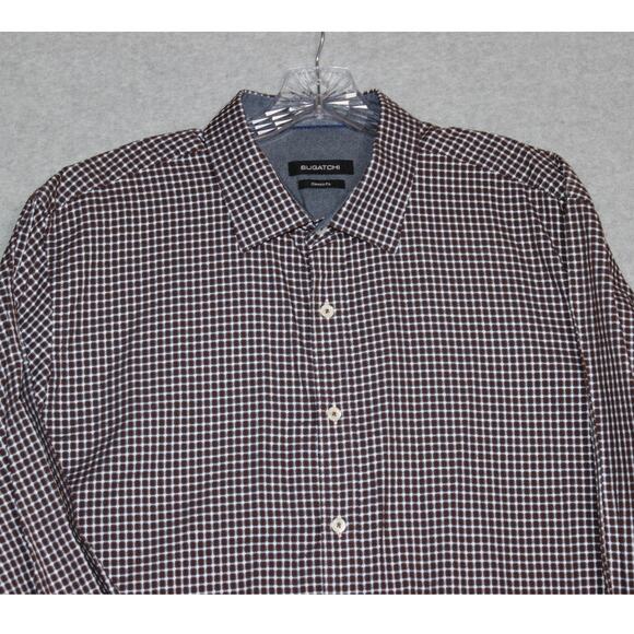 Bugatchi Mens Classic Fit Long Sleeve Button‎ Down Shirt Size XL - Picture 2 of 9